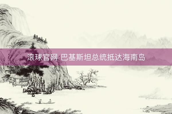 滚球官网 巴基斯坦总统抵达海南岛