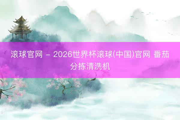 滚球官网 - 2026世界杯滚球(中国)官网 番茄分拣清洗机
