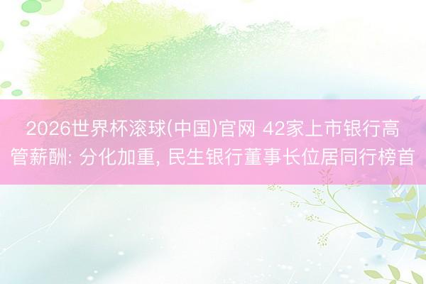 2026世界杯滚球(中国)官网 42家上市银行高管薪酬: 分化加重， 民生银行董事长位居同行榜首