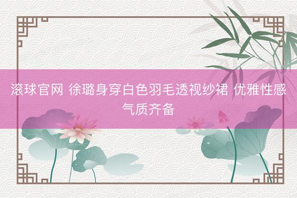 滚球官网 徐璐身穿白色羽毛透视纱裙 优雅性感气质齐备