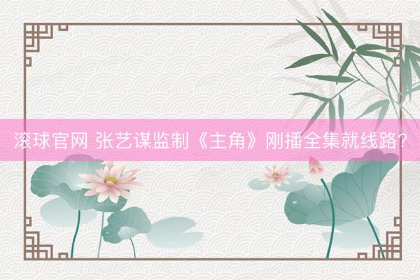 滚球官网 张艺谋监制《主角》刚播全集就线路?