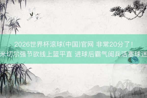2026世界杯滚球(中国)官网 非常20分了！米切尔强节欲线上篮平直 进球后霸气阅兵活塞球迷
