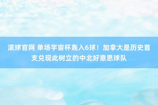 滚球官网 单场宇宙杯轰入6球!加拿大是历史首支兑现此树立的中北好意思球队
